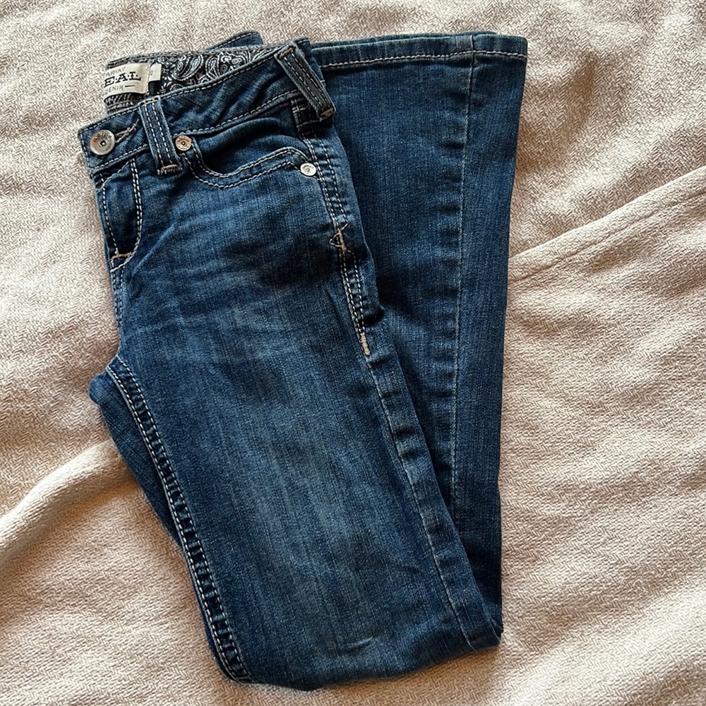 Ariat REAL boot cut jeans. Darlene style. Excellent condition. Girls size 10.